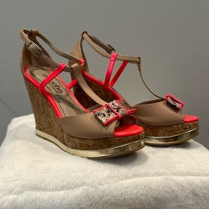 Sexy and unique platform wedge heels